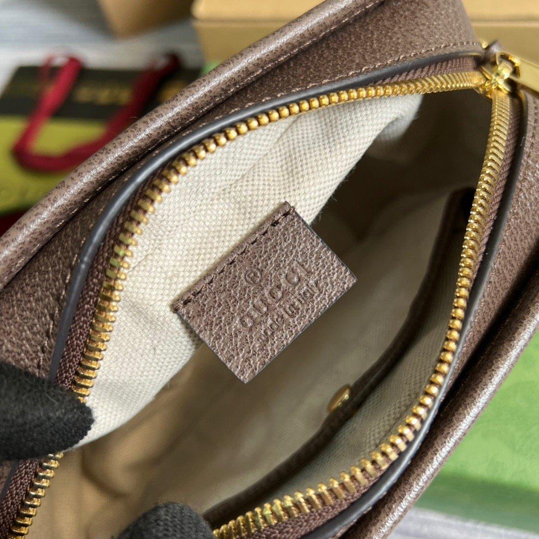 Gucci Jumbo GG Mini Sac Camel et Ebony Jumbo GG Toile pour femmes 8.9in/22.5cm GG 696075 UKMDG 2570