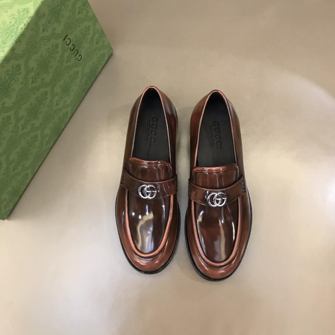 Gucci Loafer With Interlocking G Dark Brown For Men