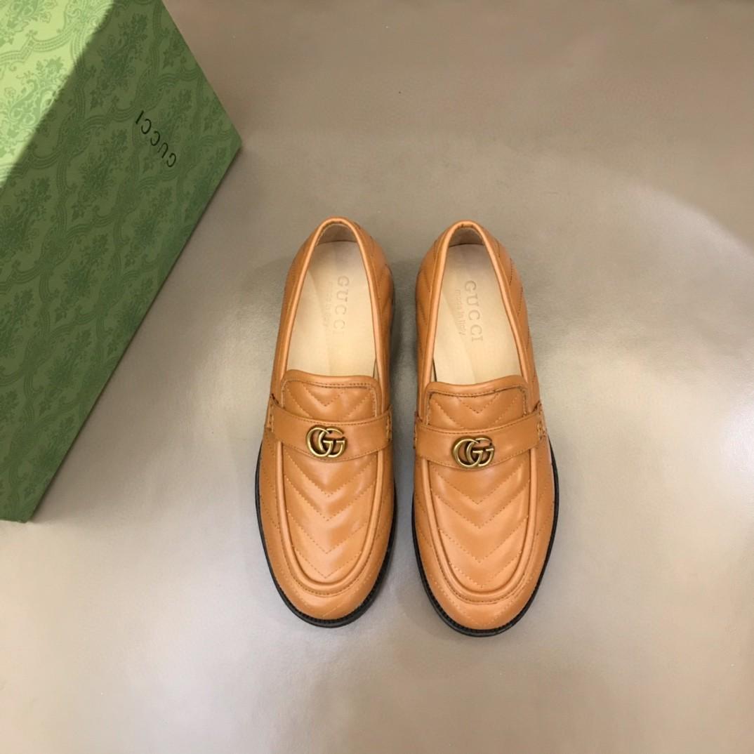 Gucci Loafer With Interlocking G Light Brown For Men
