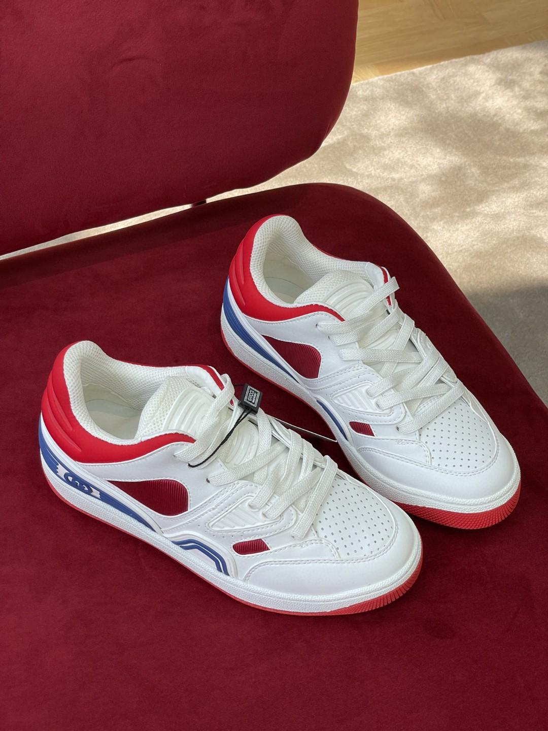 Gucci hommes sneaker Gucci panier Donna blanc rouge Demetra pour hommes 697882 2SHJ0 9090
