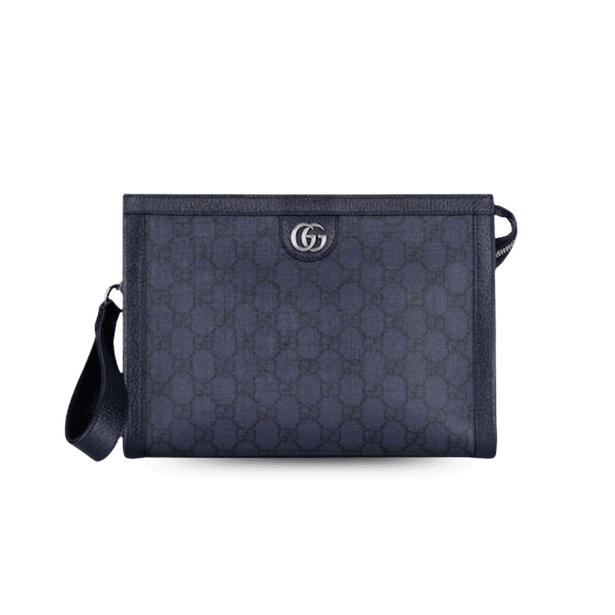 Gucci Ophidia Clutch & Pouch 10.2in/ 26cm Blue Palladium Hardware For Men 760243 UULBN 4055
