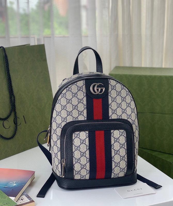 Gucci Ophidia GG petit sac à dos beige et bleu GG toile suprême pour les femmes 11.5in/29cm beige