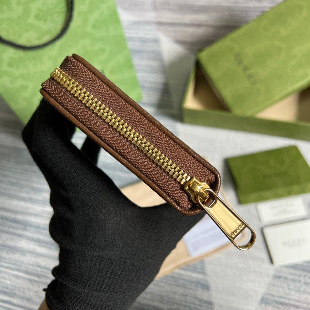 Gucci Ophidia GG Zip autour du portefeuille avec verrouillage G 8in/ 19cm brun pour les hommes 673003 92TCG 8563