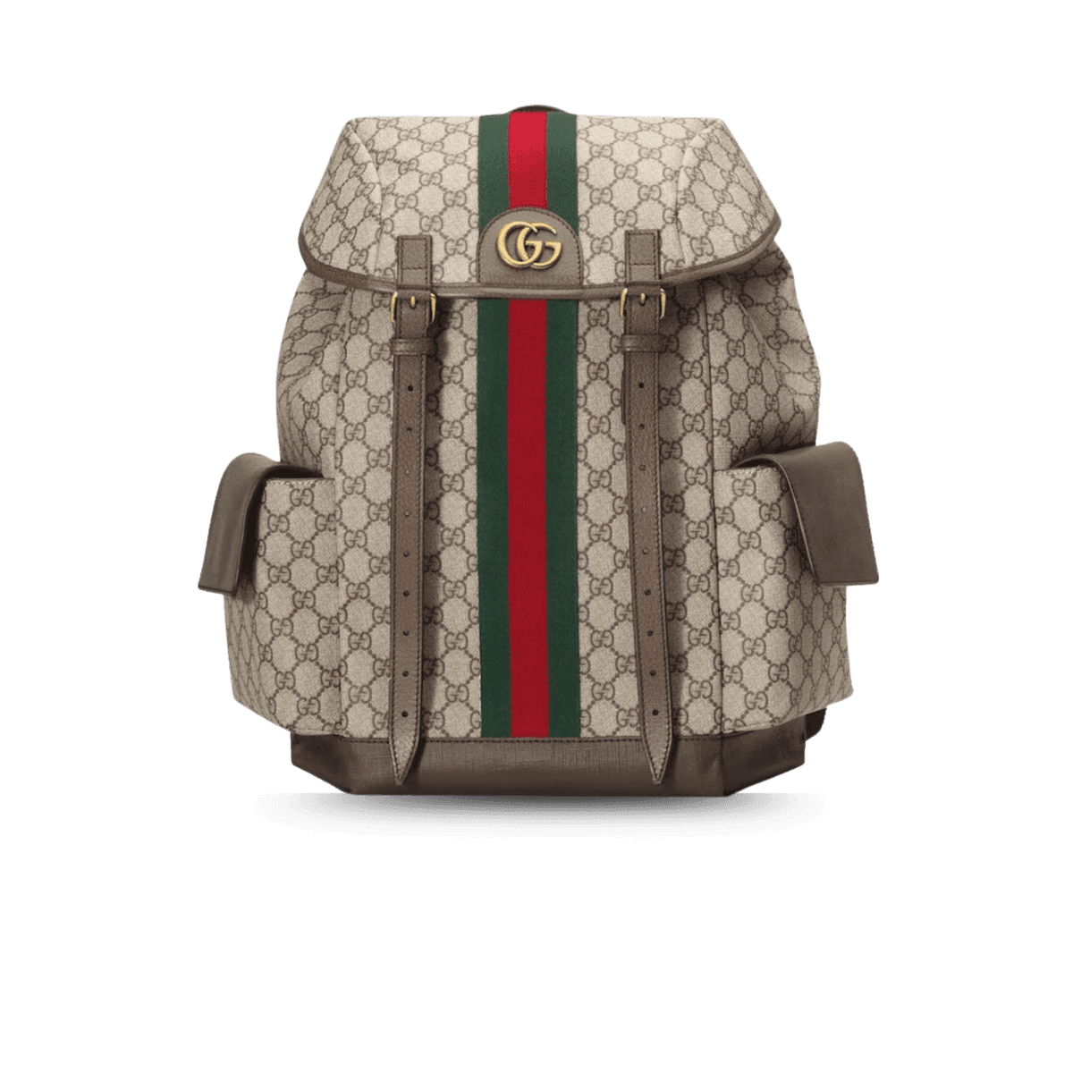 Gucci Ophidia Medium Backpack 15.7in/ 40cm Beige Gold Hardware For Men 598140 HUHAT 8564