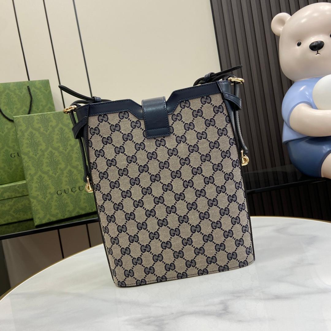 Gucci Original GG Small Bucket Bag Beige For Women 10.4in/26.5cm 782919 FADAC 8559