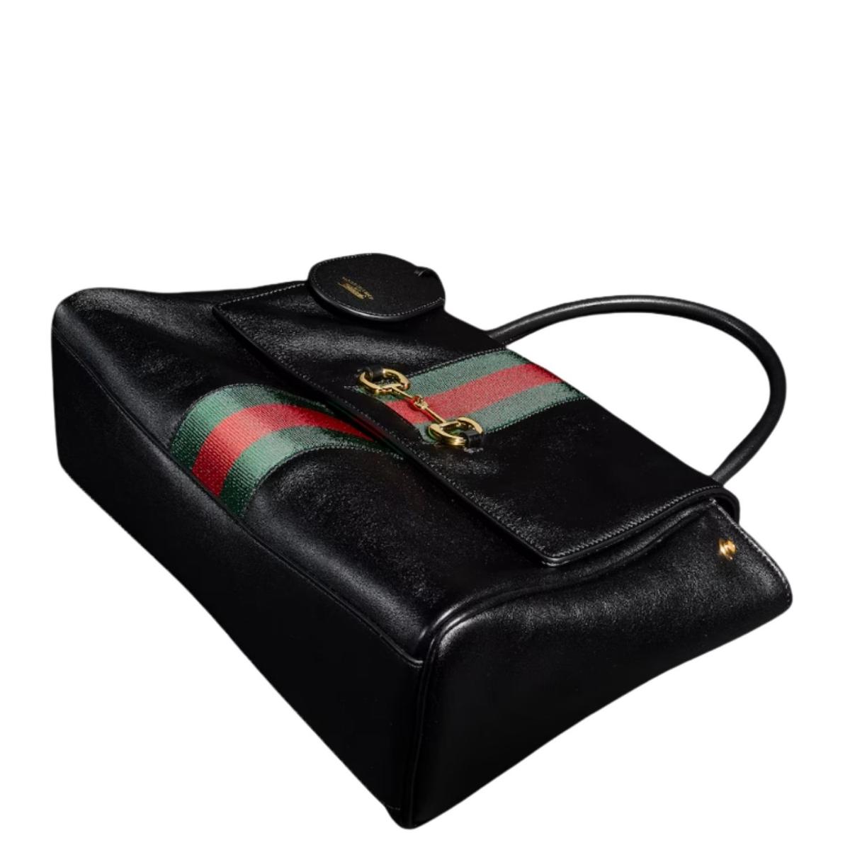 Gucci Paparazzo Poignée moyenne Sac supérieur 12,6 po/ 32 cm Matériel en or noir 875018 AAGIQ 1053