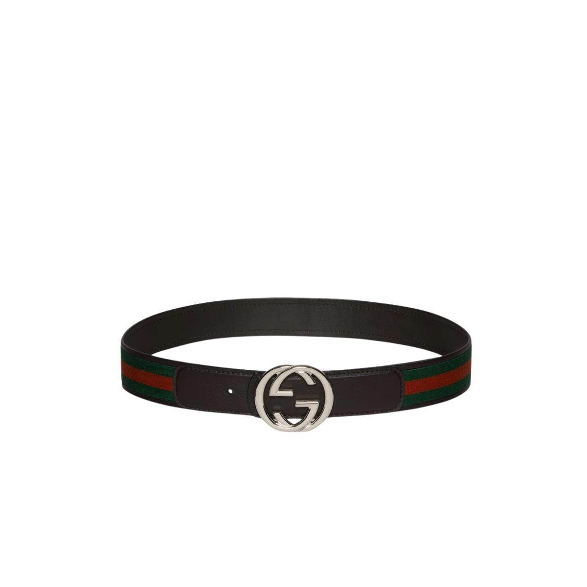 Gucci Reversible Belt With Interlocking G Buckle Green/Red 38mm For Men 849862 CWLST 2054