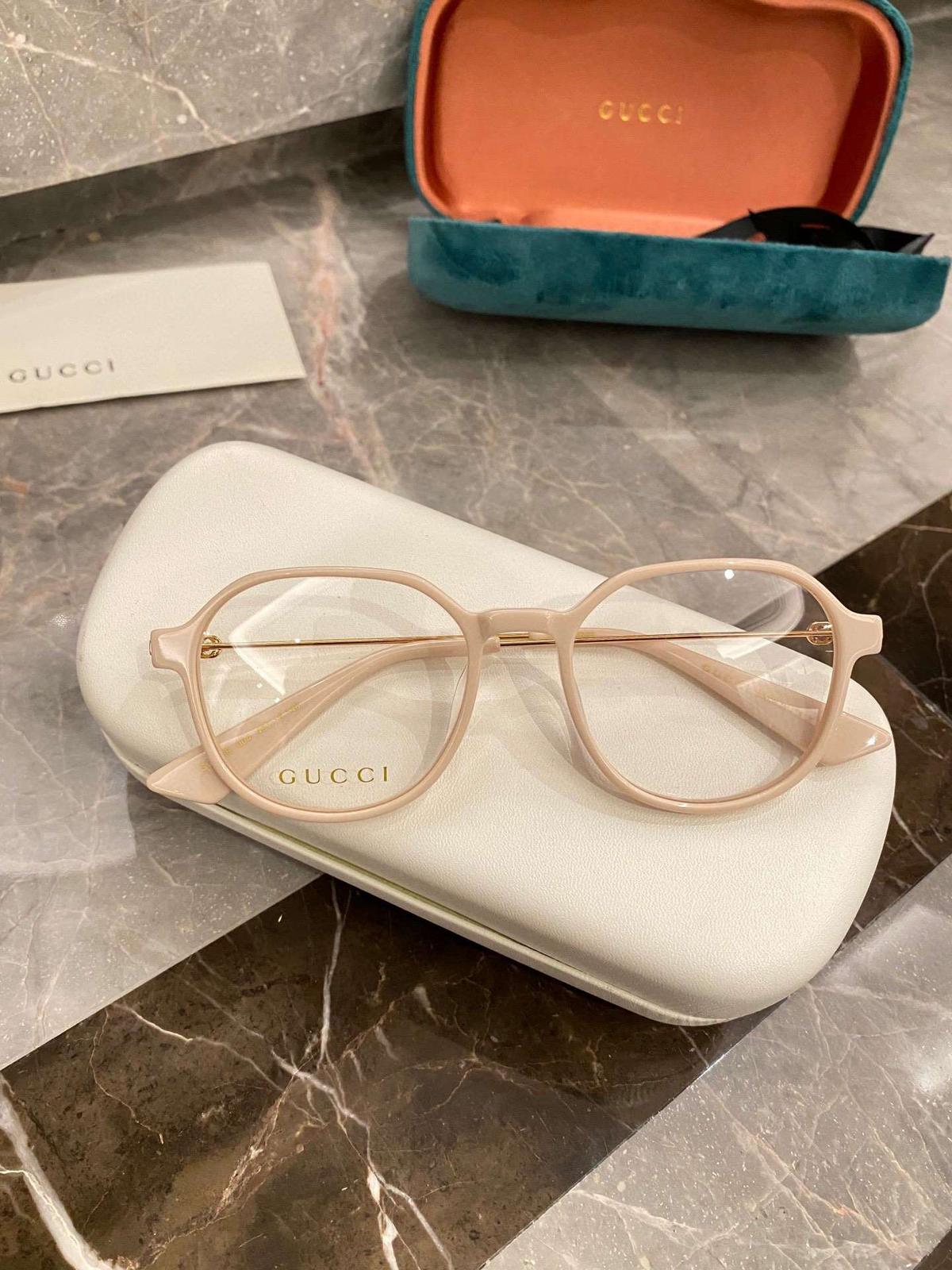 Gucci Round Frame Flat Sunglasses Light Pink For Women