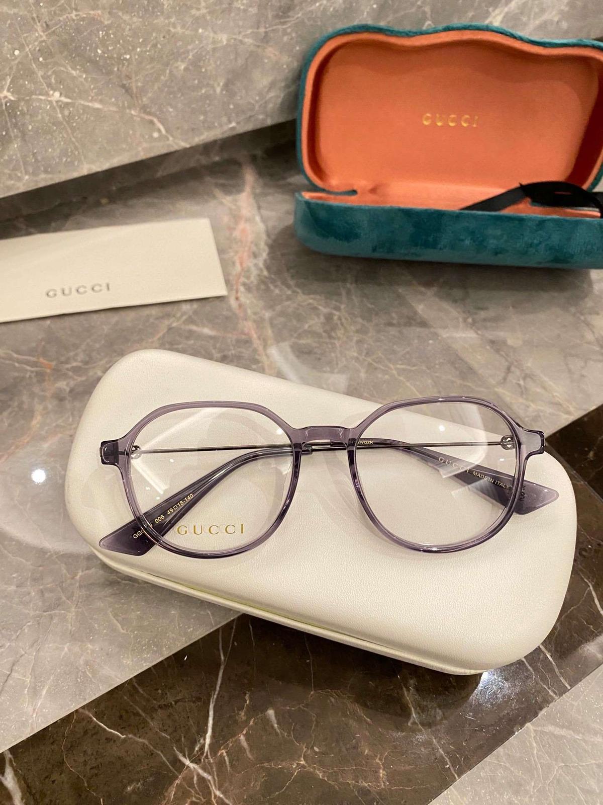 Gucci Round Frame Flat Sunglasses Light Purple For Women