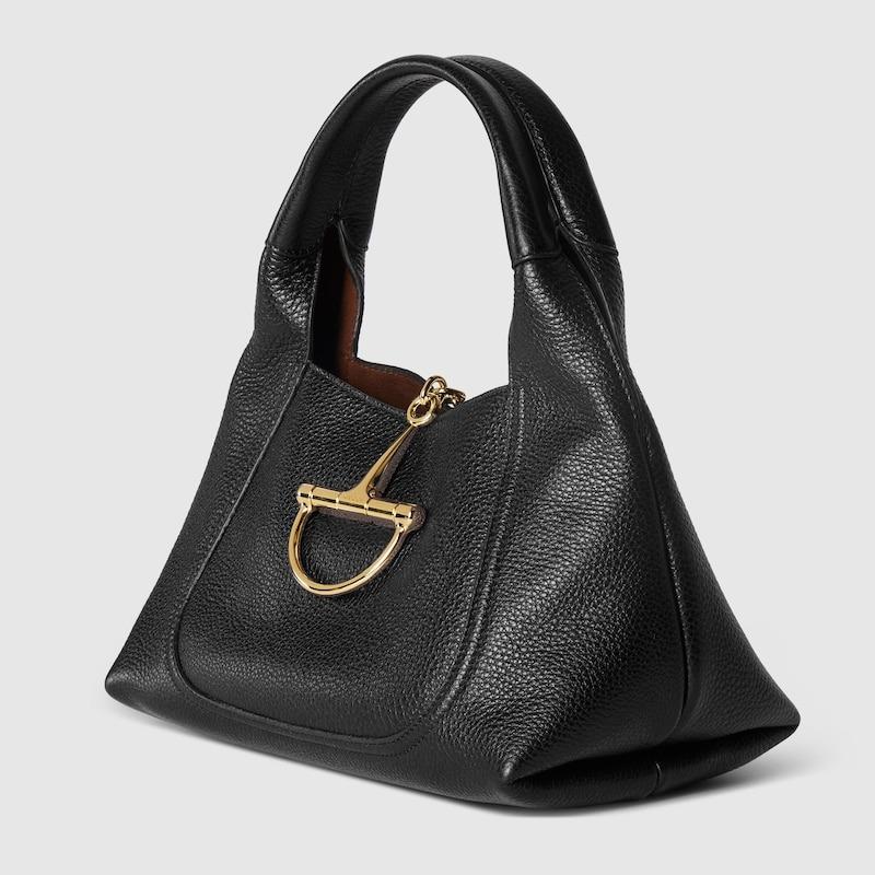 Gucci Softbit Medium Top Handle Bag Black For Women 10.8in/27cm 837467 AAEAO 1000