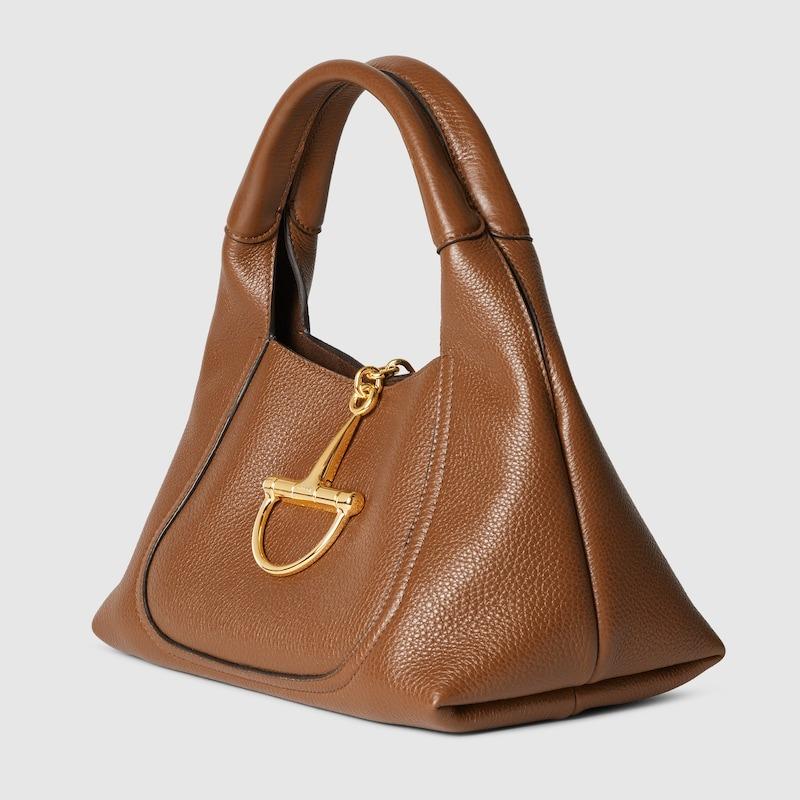 Gucci Softbit moyen sac de poignée supérieure brun pour les femmes 10,8in/27cm 837467 AAEAO 2718