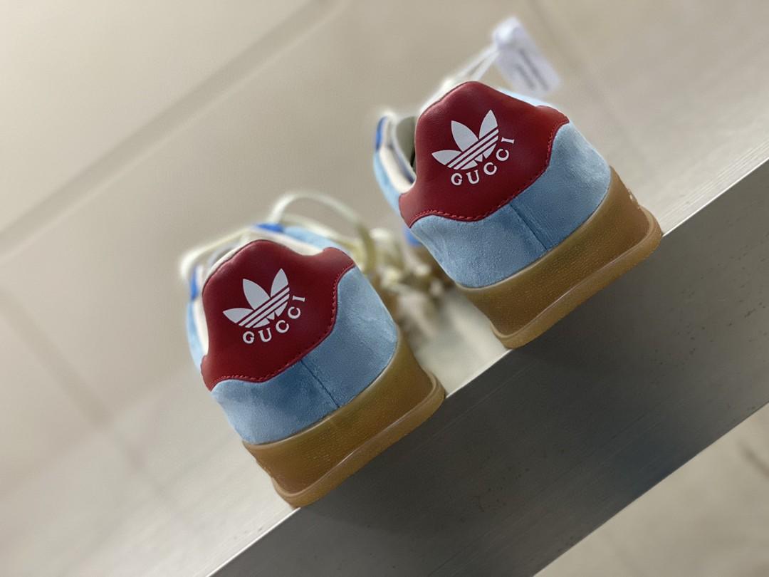 Gucci x Adidas Homme Gazelle Sneaker Bleu clair pour hommes 707848 9STUP 4860
