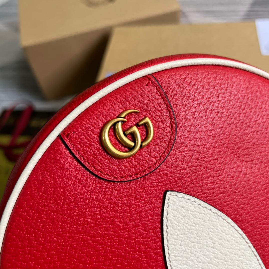 Gucci x Adidas Ophidia Sac à épaule rouge pour les femmes, Sacs pour femmes 8.6in/22cm GG 702626 DJ24T 6484