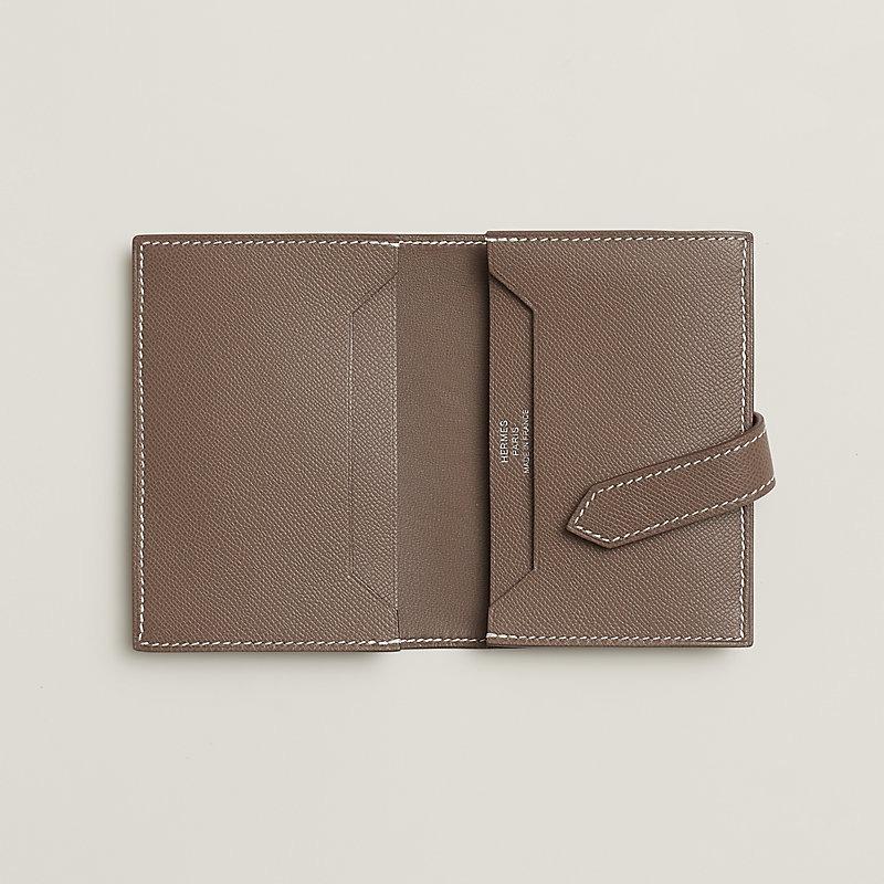 Hermes Bearn Mini portefeuille Étoupe pour femmes 4.1in/10.3cm H084876CK18