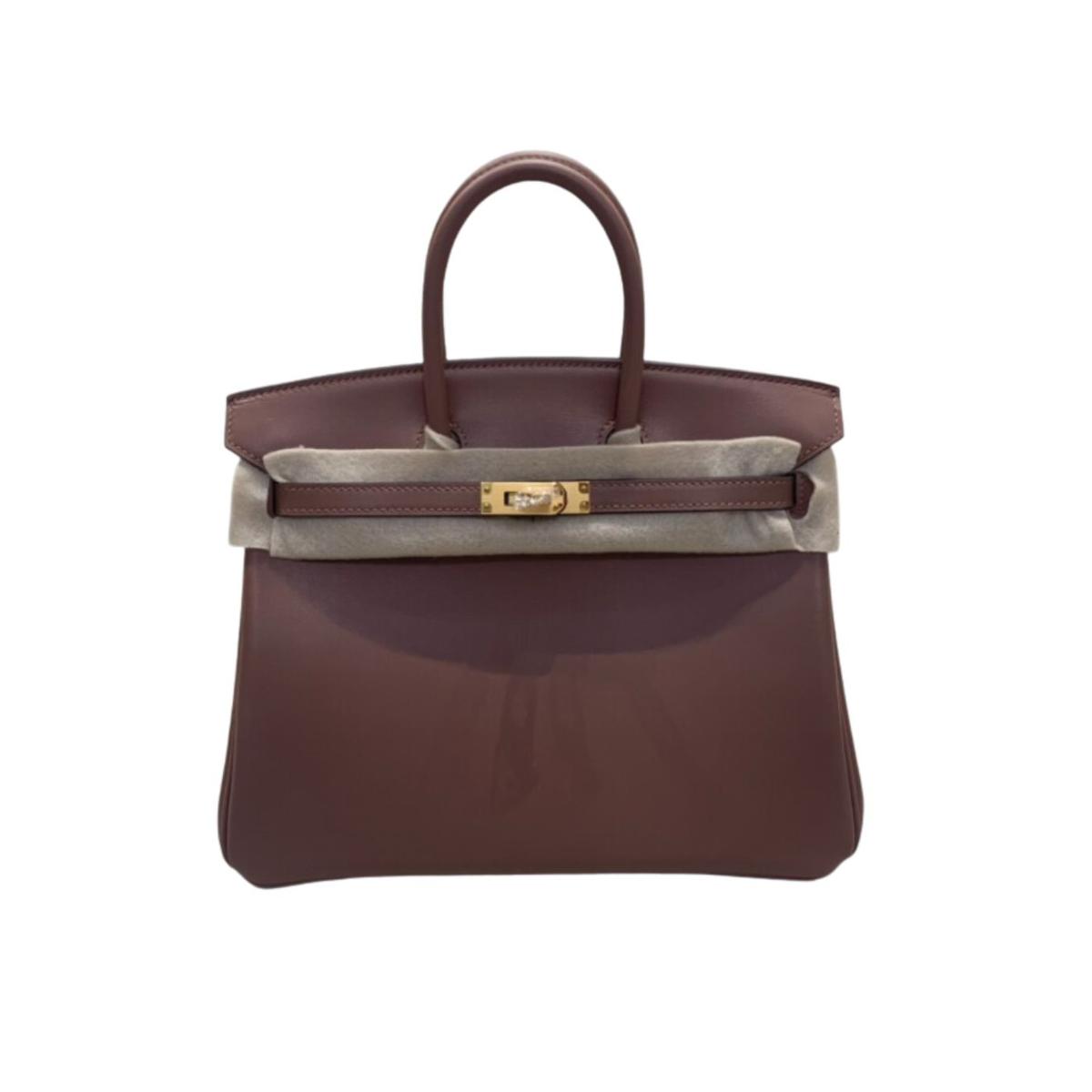 Hermes Birkin 25 Beton Swift Bordeaux For Women 25cm / 9.8in -