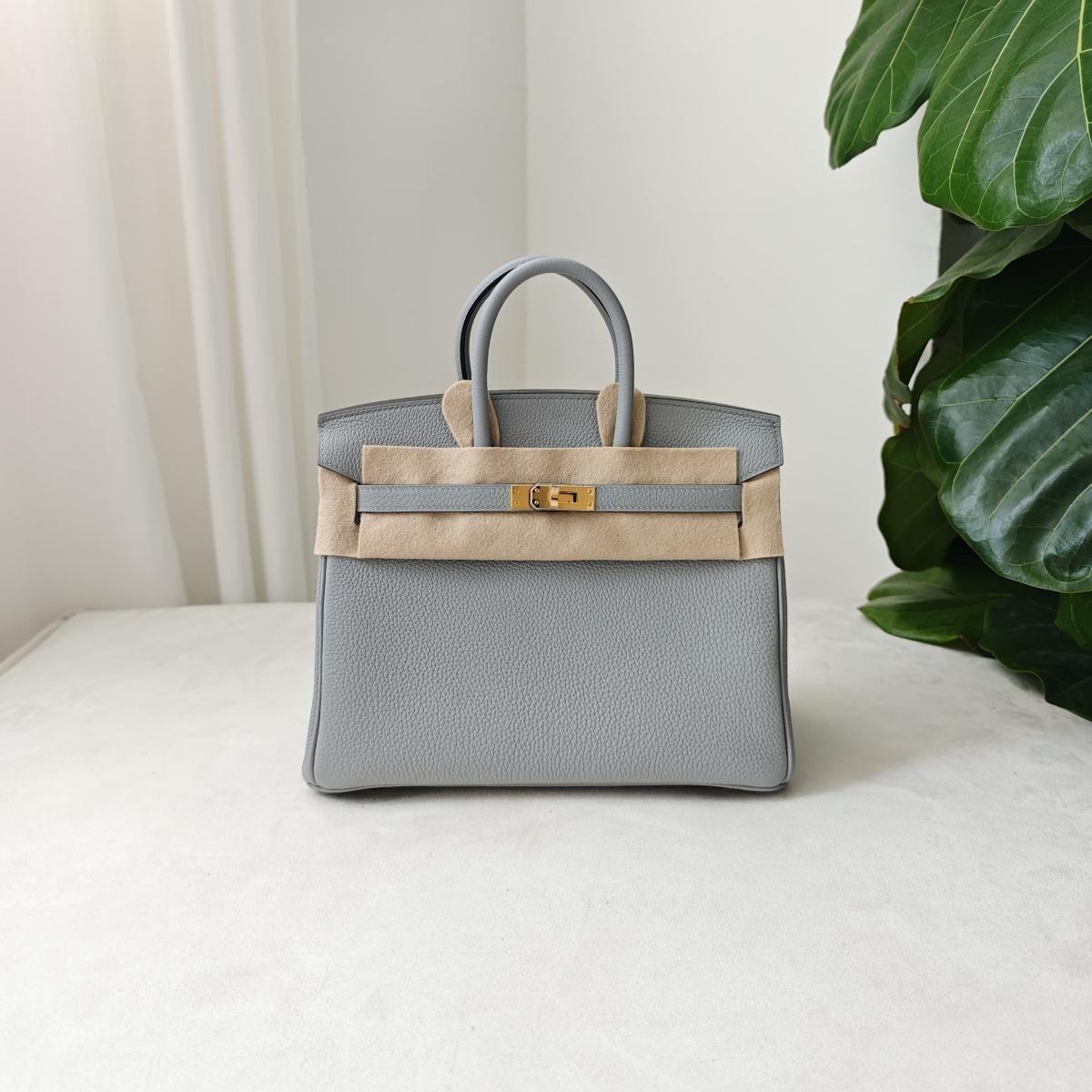 Hermes Birkin 25 Beton Togo Light Blue For Women 25cm / 9.8in -