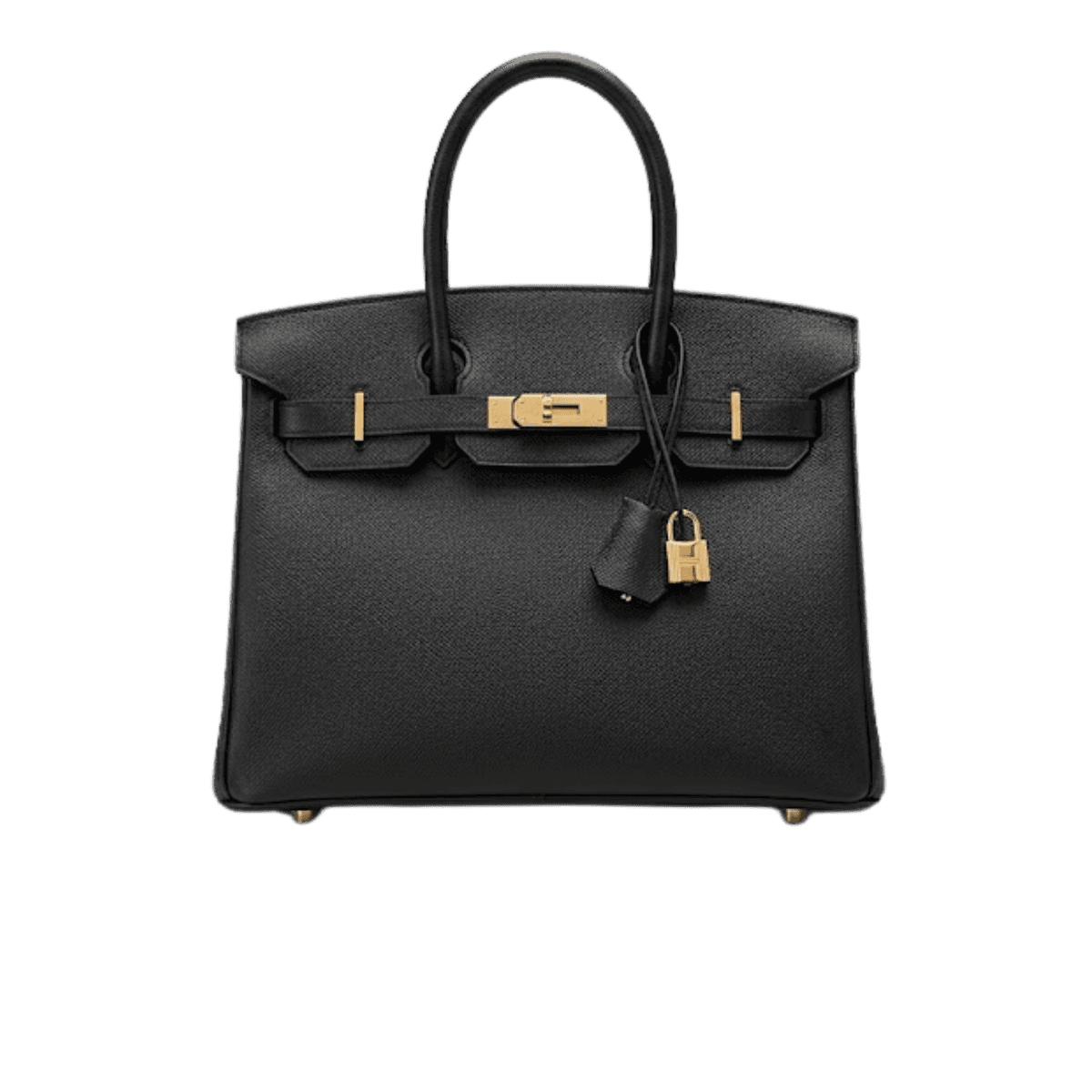 Hermes Birkin Top Handle Bag 13.8in/ 35cm Black Epsom Gold Hardware For Women