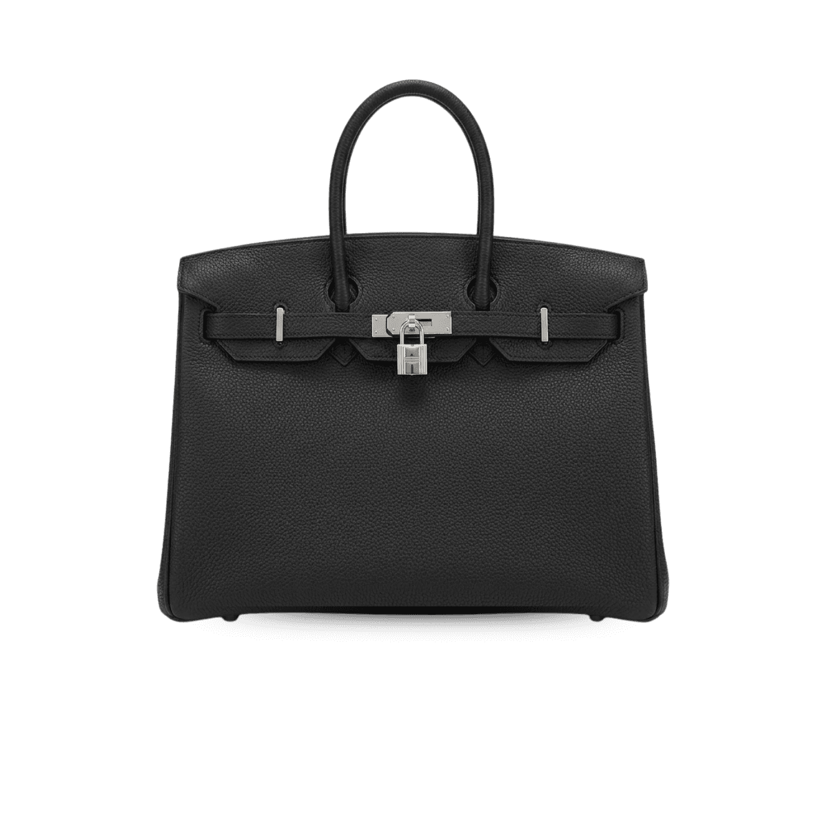 Hermes Birkin Top Handle Bag 11.8in/ 30cm Black Silver Hardware For Women