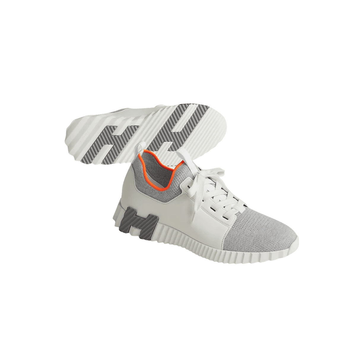 Sneakers à glissement blanc/ gris pour hommes H232822ZHG1410