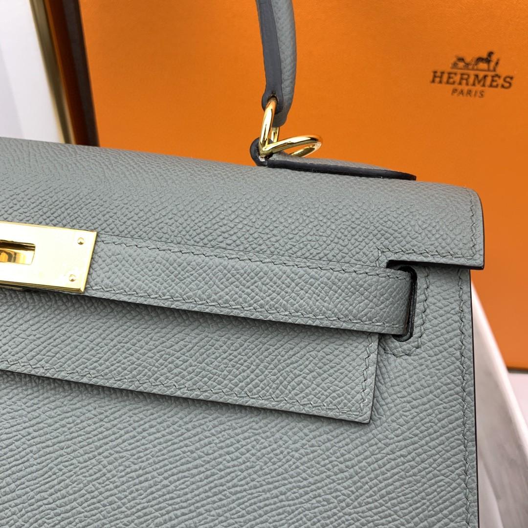 Hermes Kelly 28 Sellier Epsom Grey Bag For Women, Women's Handbags, Shoulder Bags 11in/28cm