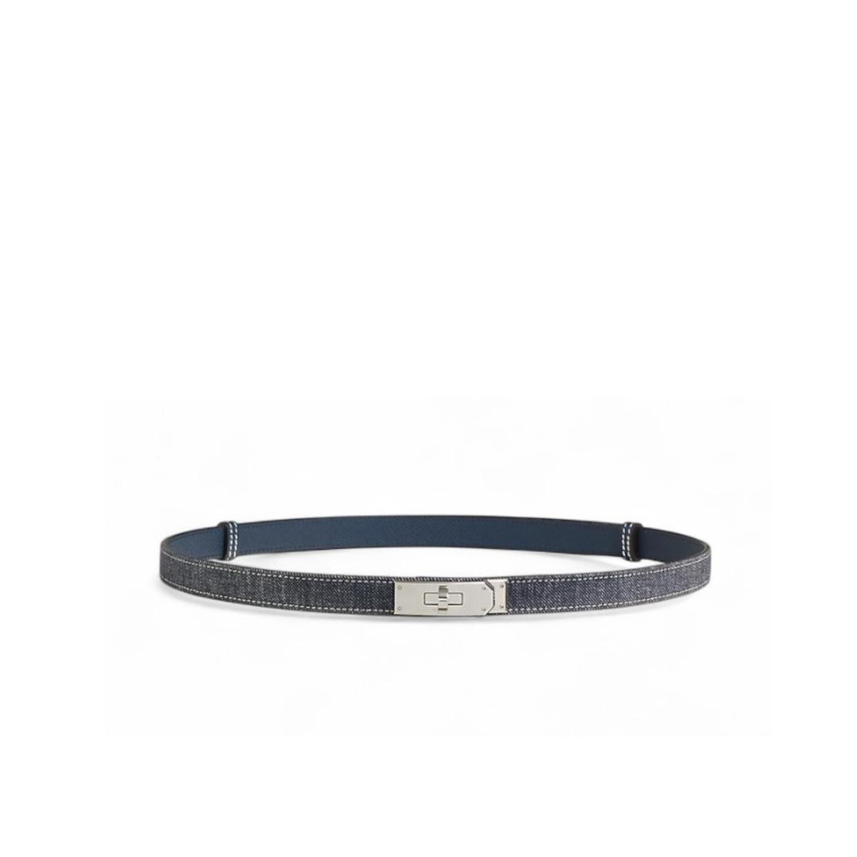 Hermes Kelly Jean 18 Belt Bleu Navy For Women H010777UKAA