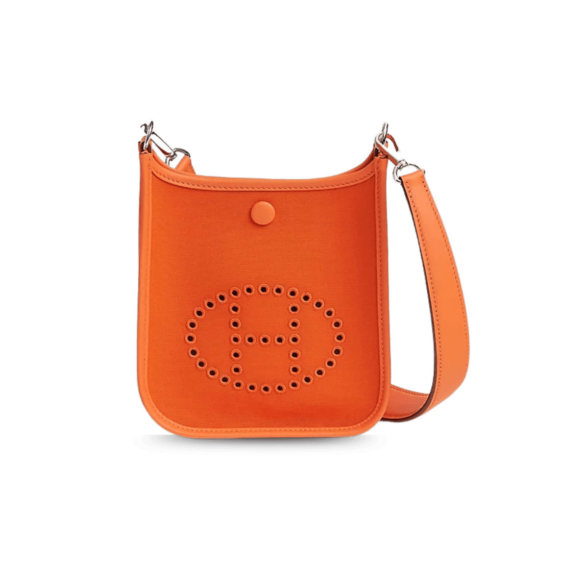 Hermes Neo Evelyne 16 Shoulder Bag 6.3in/ 16cm Orange Palladium Hardware For Women H084545CKAF