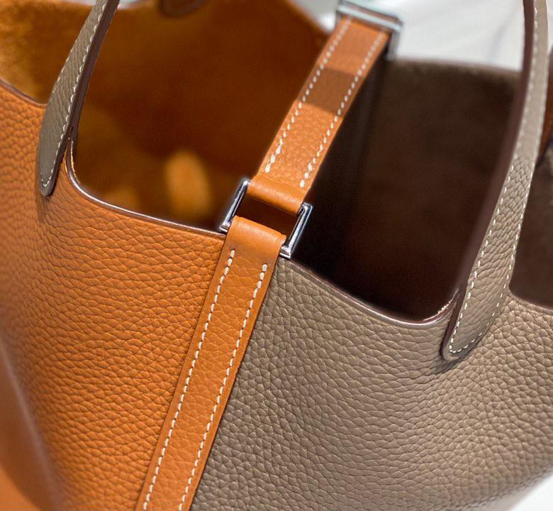 Hermes Picotin Lock 18 Bag Grey/Brown For Women 7.1in/18cm