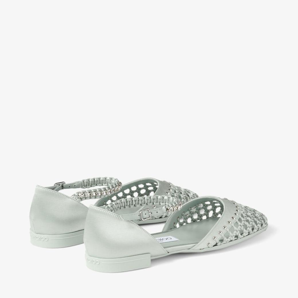 Jimmy Choo Dila Ballerina Light Verde pour les femmes DILABALLERINAHDJ
