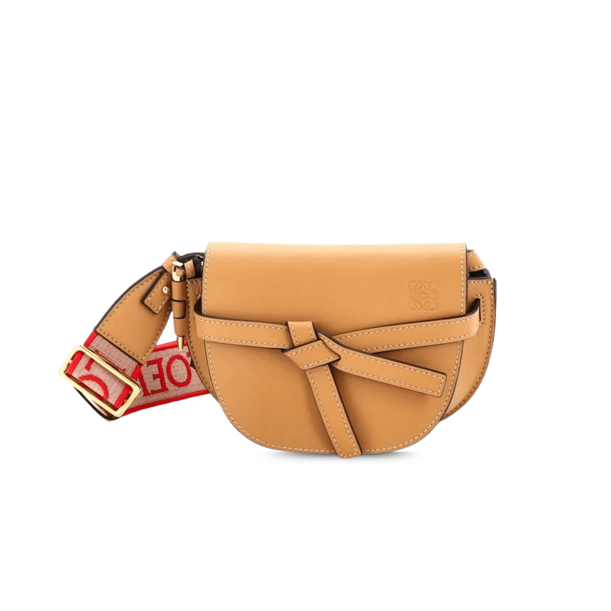 Loewe Gate Dual Mini Shoulder Bag 8.3in/ 21cm Beige Gold Hardware For Women