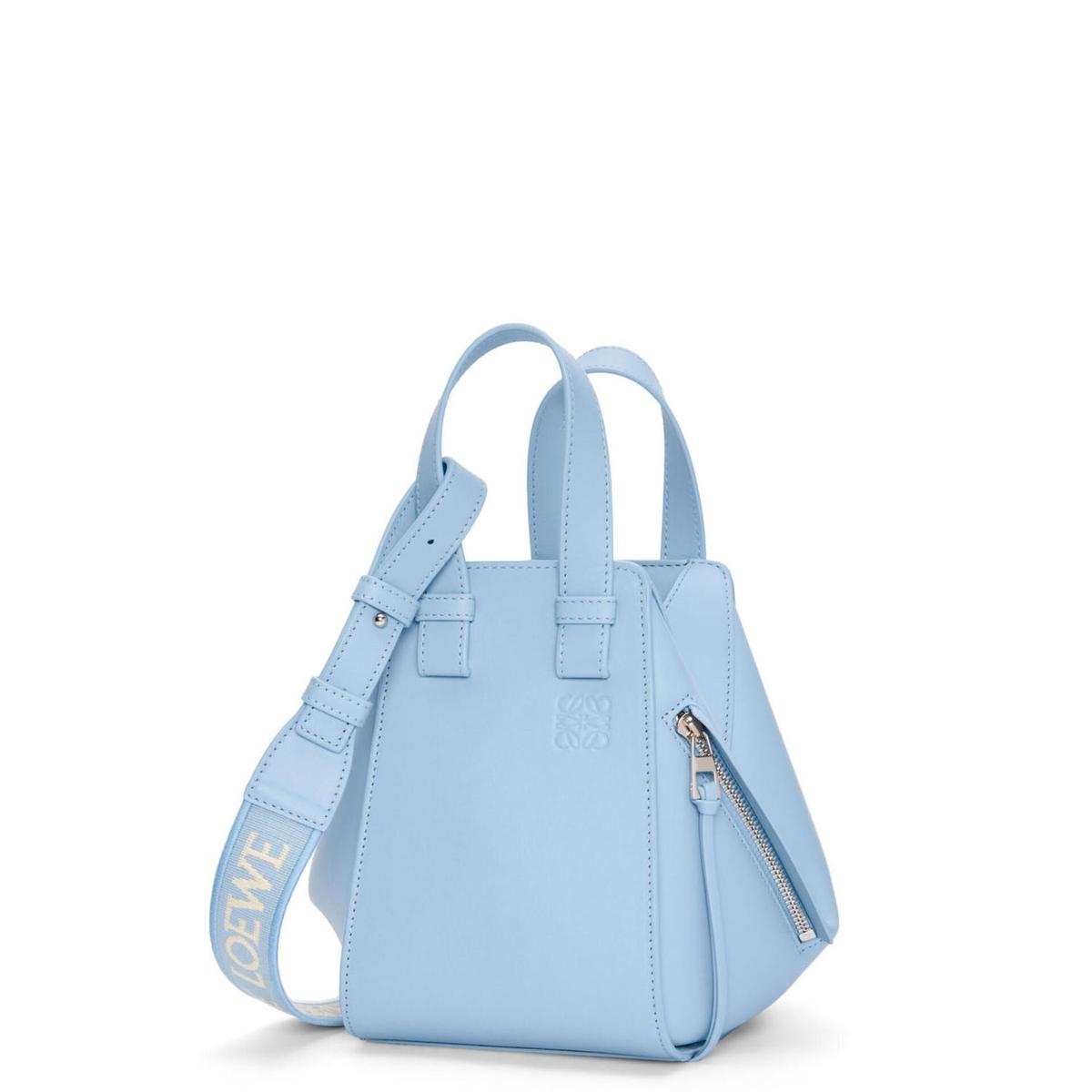 Loewe Hammock Compact Bag Dusty Blue For Women A538H13X14- 8.2 Inches/ 20.8 Cm