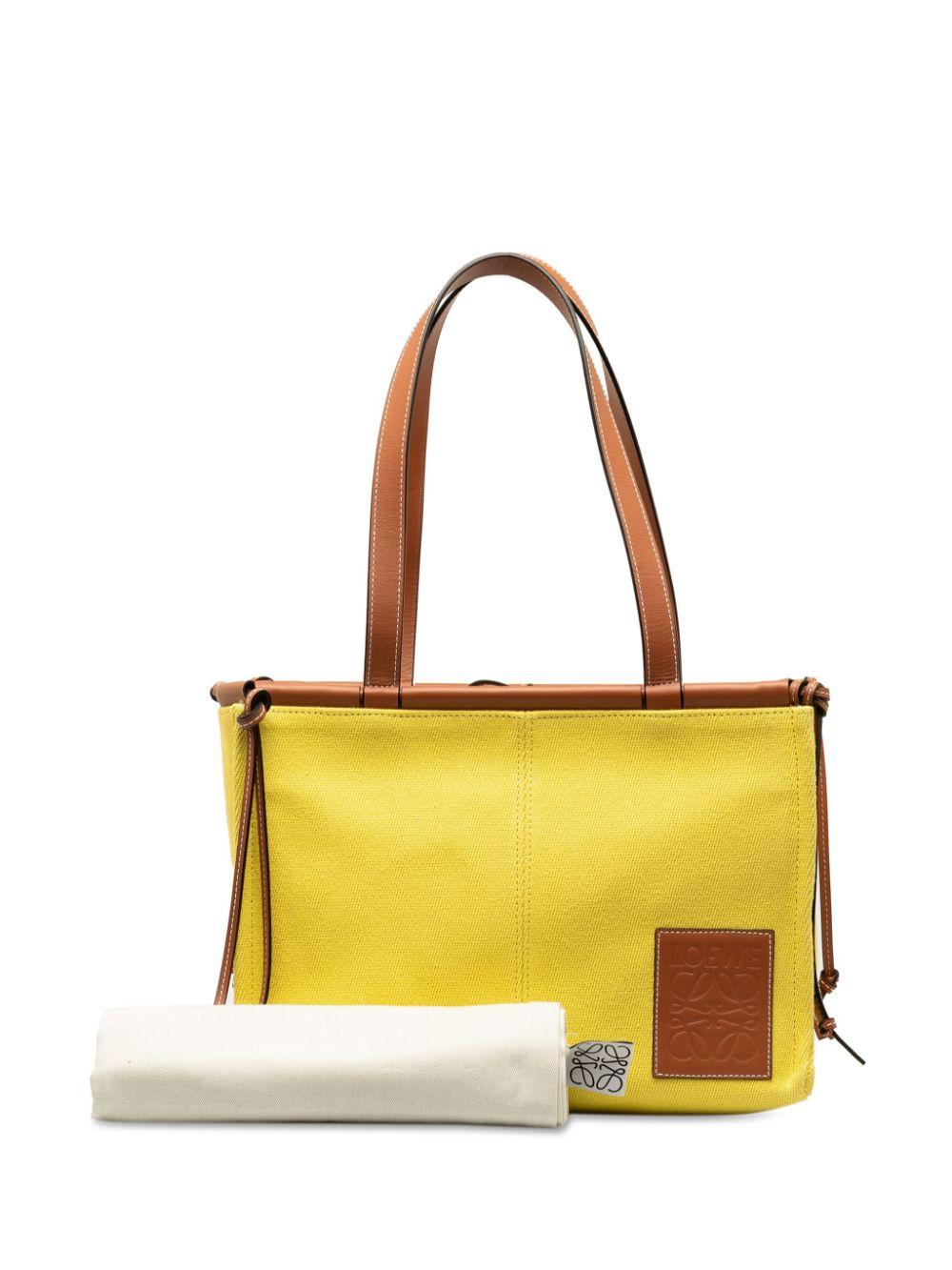 Loewe Paula's Ibiza Cushion Tote Bag Yellow For Women 13.4 Inches/ 34 Cm 1RG0F7BJVYGAM1GR