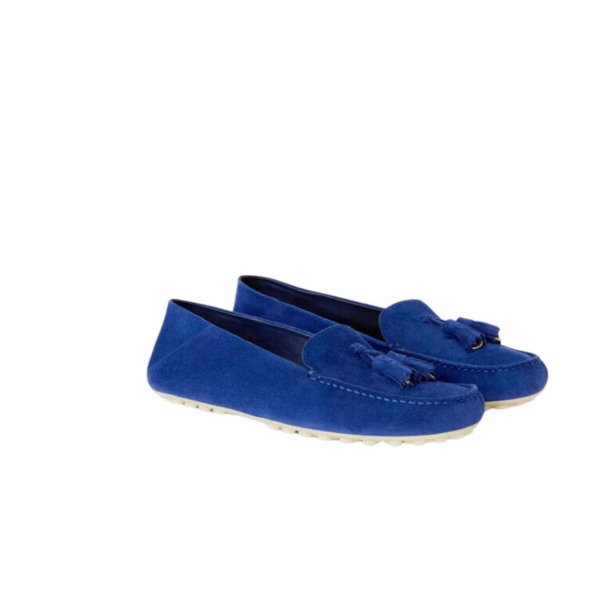 Loro Piana Dot Sole Walk Loafers Blue Fluorite For Women