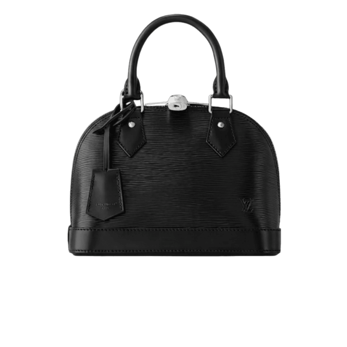 Sac à poignée supérieure Louis Vuitton Alma BB 9.4in/ 24cm Black Silver Hardware pour femmes M24645