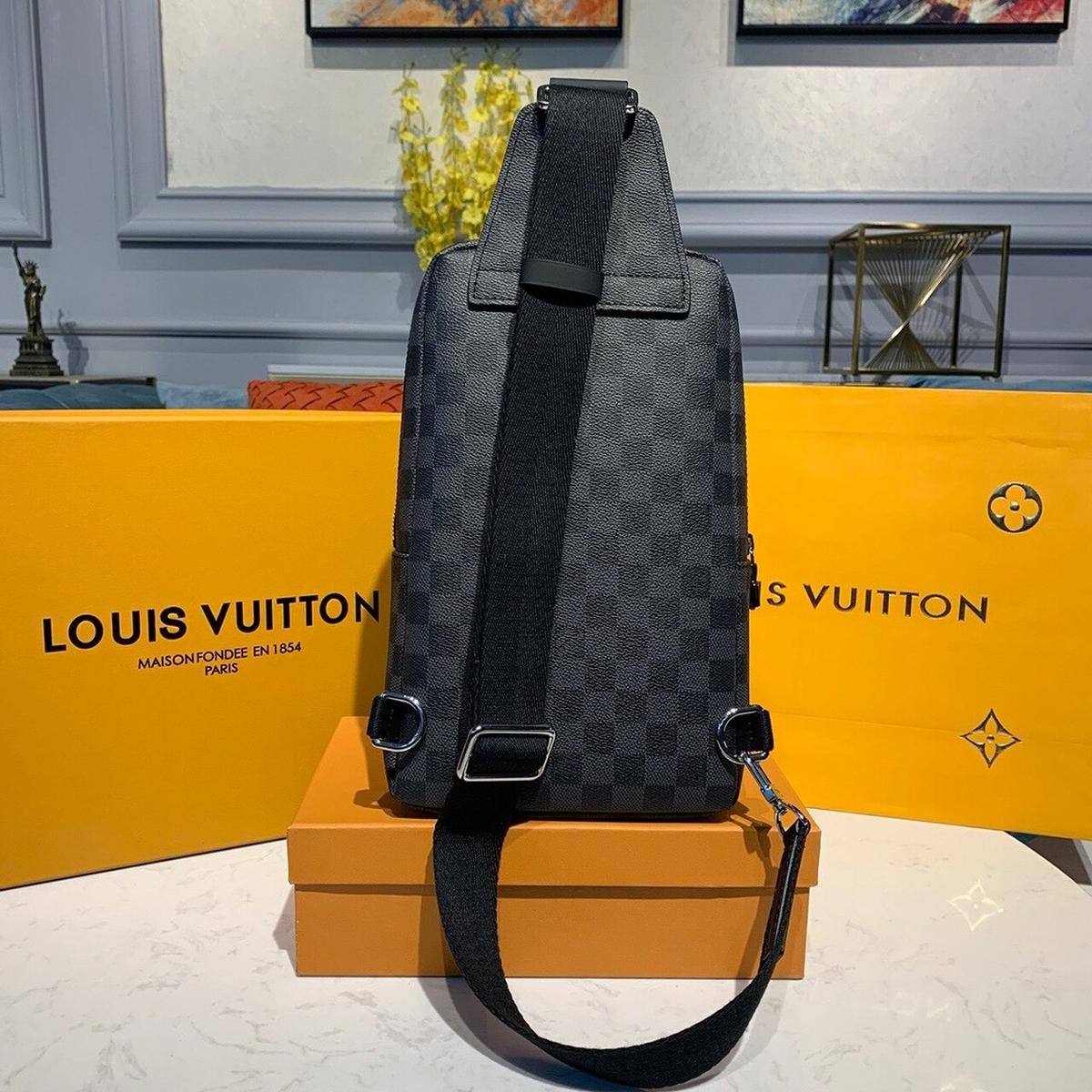Louis Vuitton Avenue Sling Bag Damier Graphite Canvas For Men, Men's Bags, Shoulder And Crossbody Bags 12.2in/31cm LV N41719