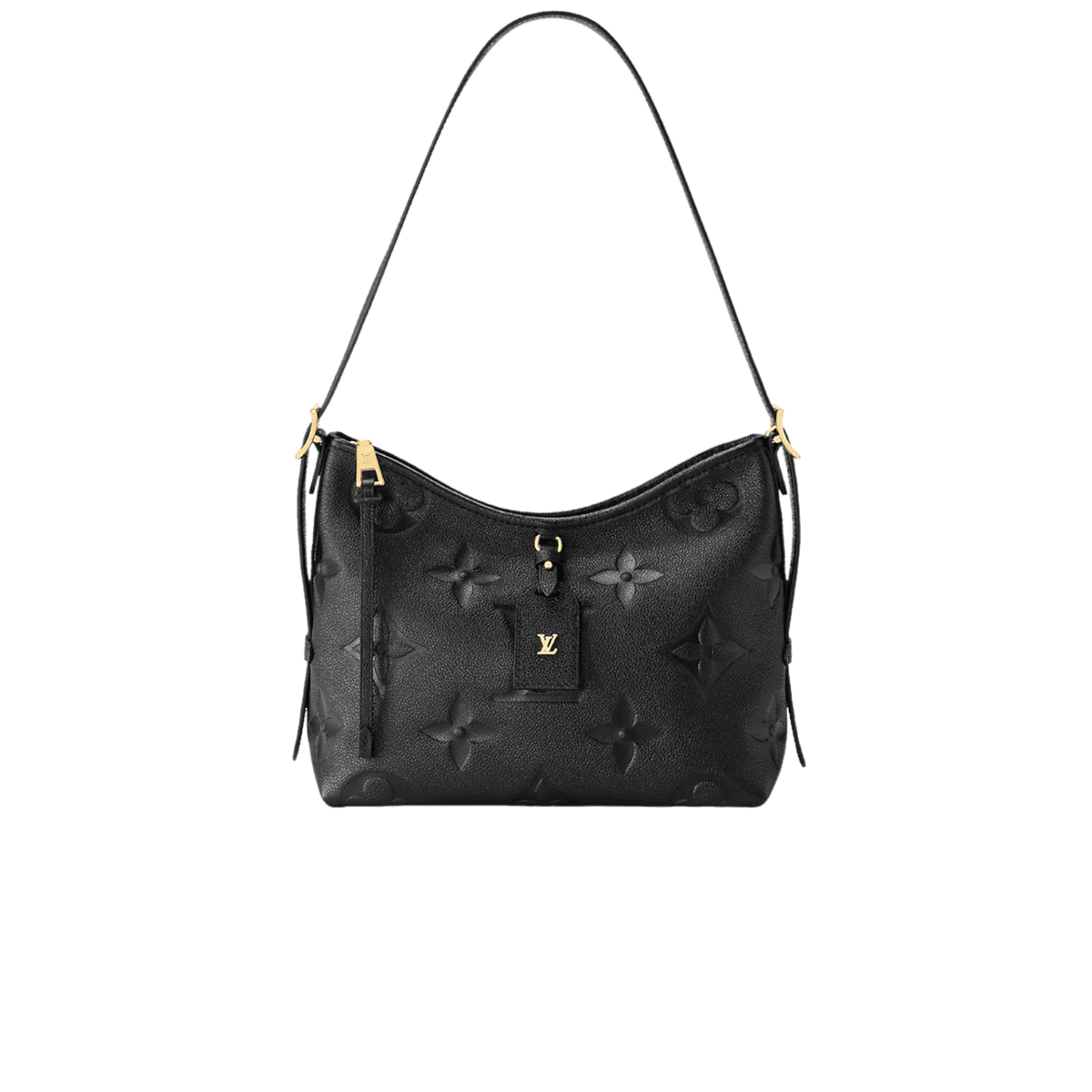 Louis Vuitton CarryAll PM Shoulder Bag 11.6in/ 29.5cm Black Gold Hardware For Women M46288