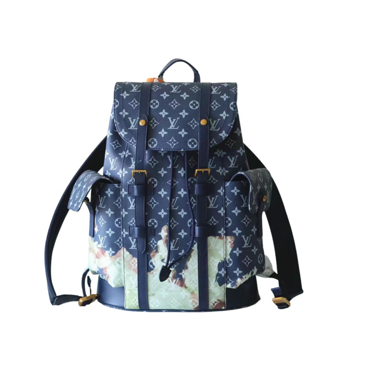 Louis Vuitton Christopher MM Drak Blue For Men 44cm / 17.3in -