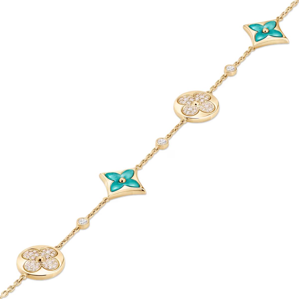 Louis Vuitton Color Blossom BB Multi-Pattern Bracelet Gold-Toned For Women Q05979