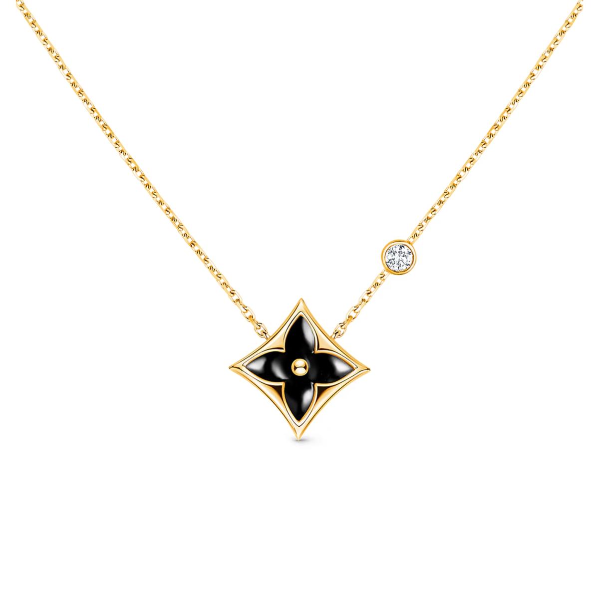 Louis Vuitton Color Blossom BB Star Pendant Necklace Gold-Toned For Women Q93699
