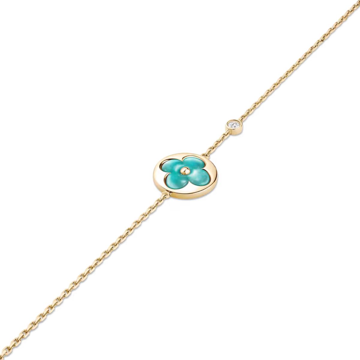 Louis Vuitton Color Blossom BB Sun Bracelet Gold-Toned For Women QA5119