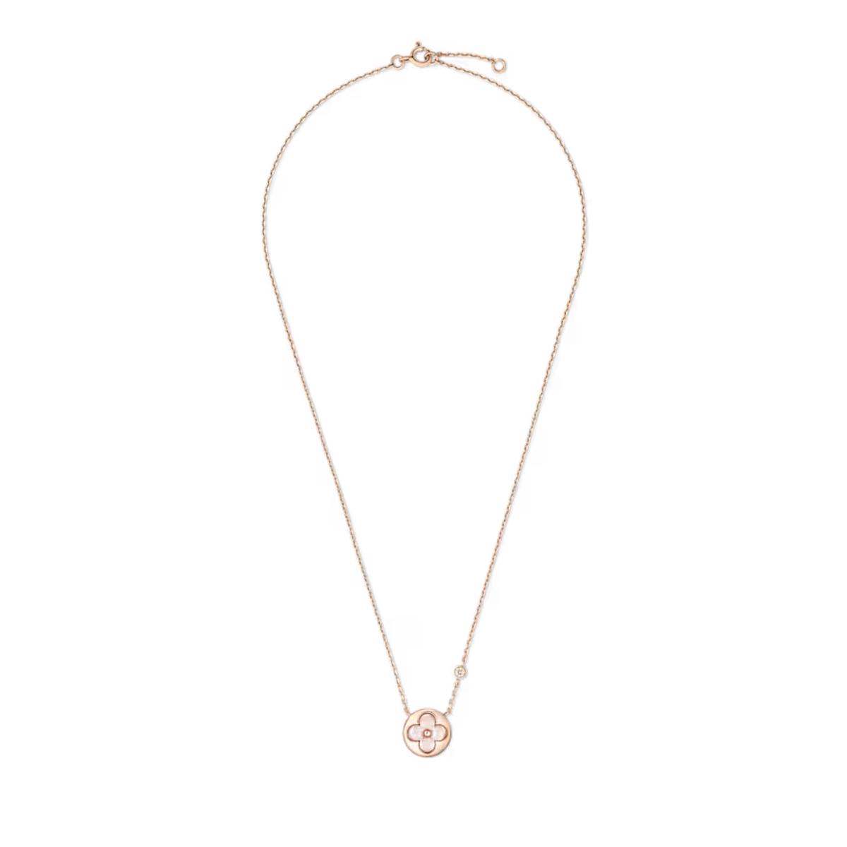 Louis Vuitton Color Blossom BB Sun Pendant Necklace Pink-Toned For Women Q03789