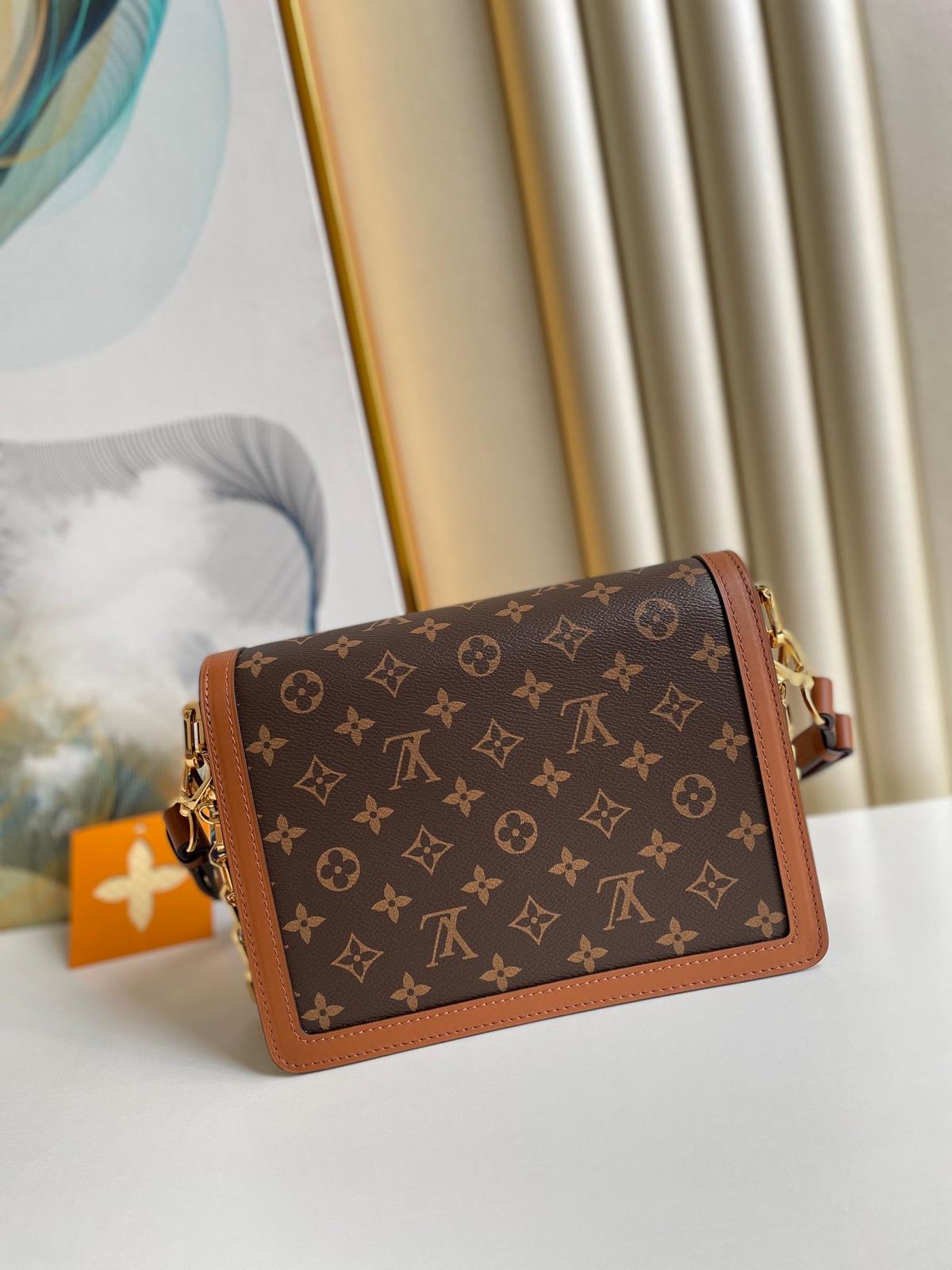 Louis Vuitton Dauphine MM Monogram And Monogram Reverse Canvas By Nicolas Ghesquière For The Cruise Collection, Women's Handbags, Shoulder Bags 25cm LV M45958
