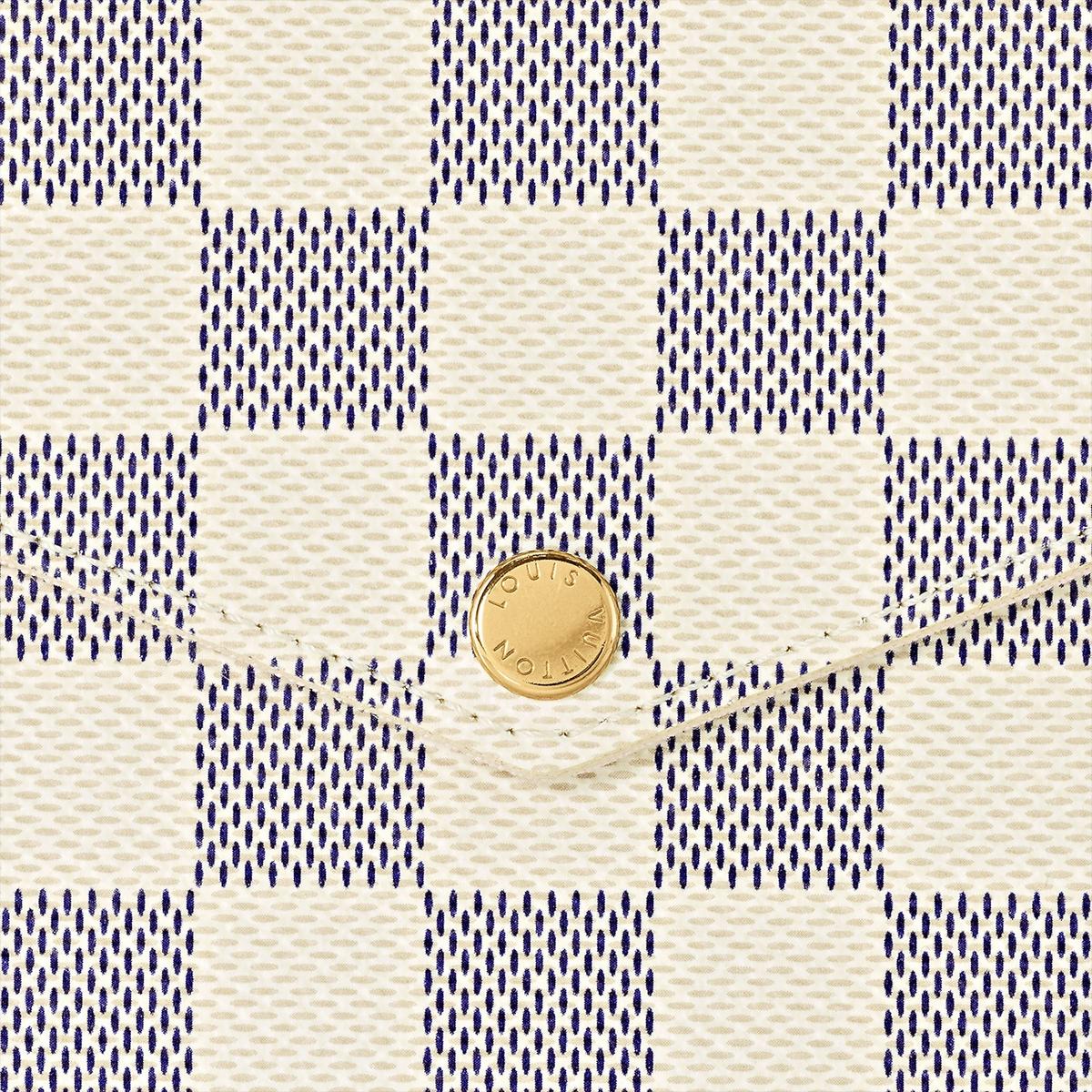 Louis Vuitton Pochette Felicie Shoulder Bag 8.3in/ 21cm Multicolor Damier Azur Canvas Gold Hardware For Women N40491