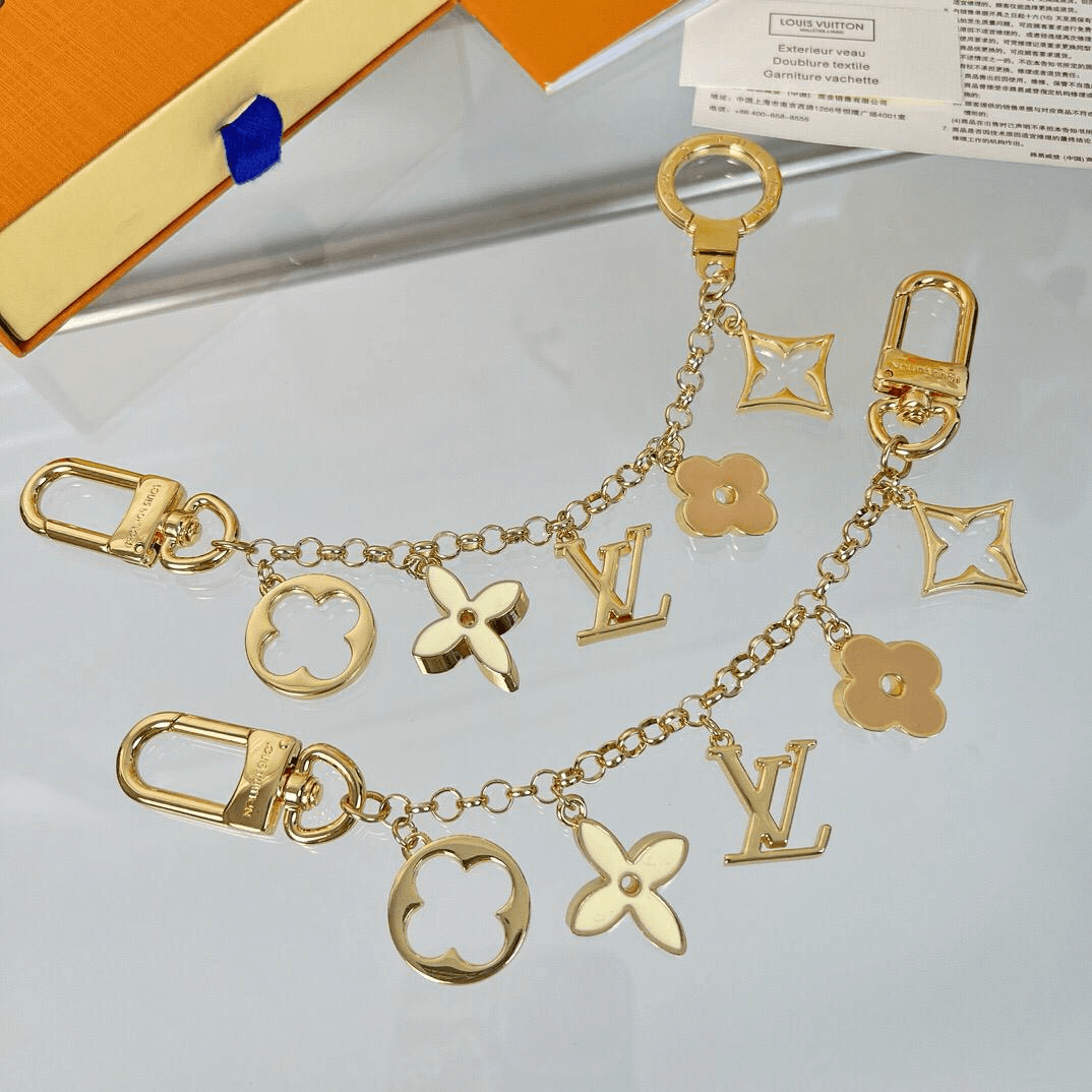 Louis Vuitton Fleur de Monogram Bag Charm Chain For Women M01413