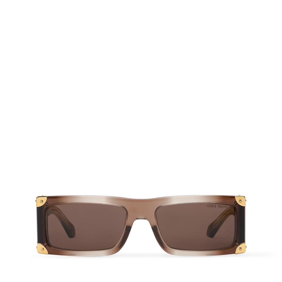 Louis Vuitton Heritage Low Square Sunglasses Brown For Men Z3191U