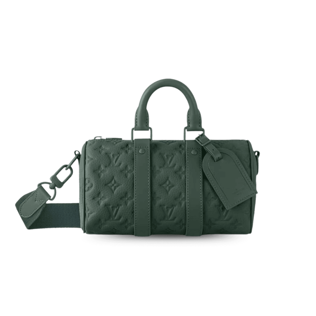 Louis Vuitton Keepall Bandouliere 25 Travel Bag 9.8in/ 25cm Green Green Hardware M24432