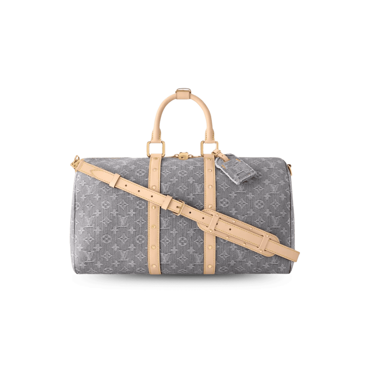 Louis Vuitton Keepall Bandouliere 45 Sac de voyage 17.7in/ 45cm Cloudy Gray Gold Hardware M13748