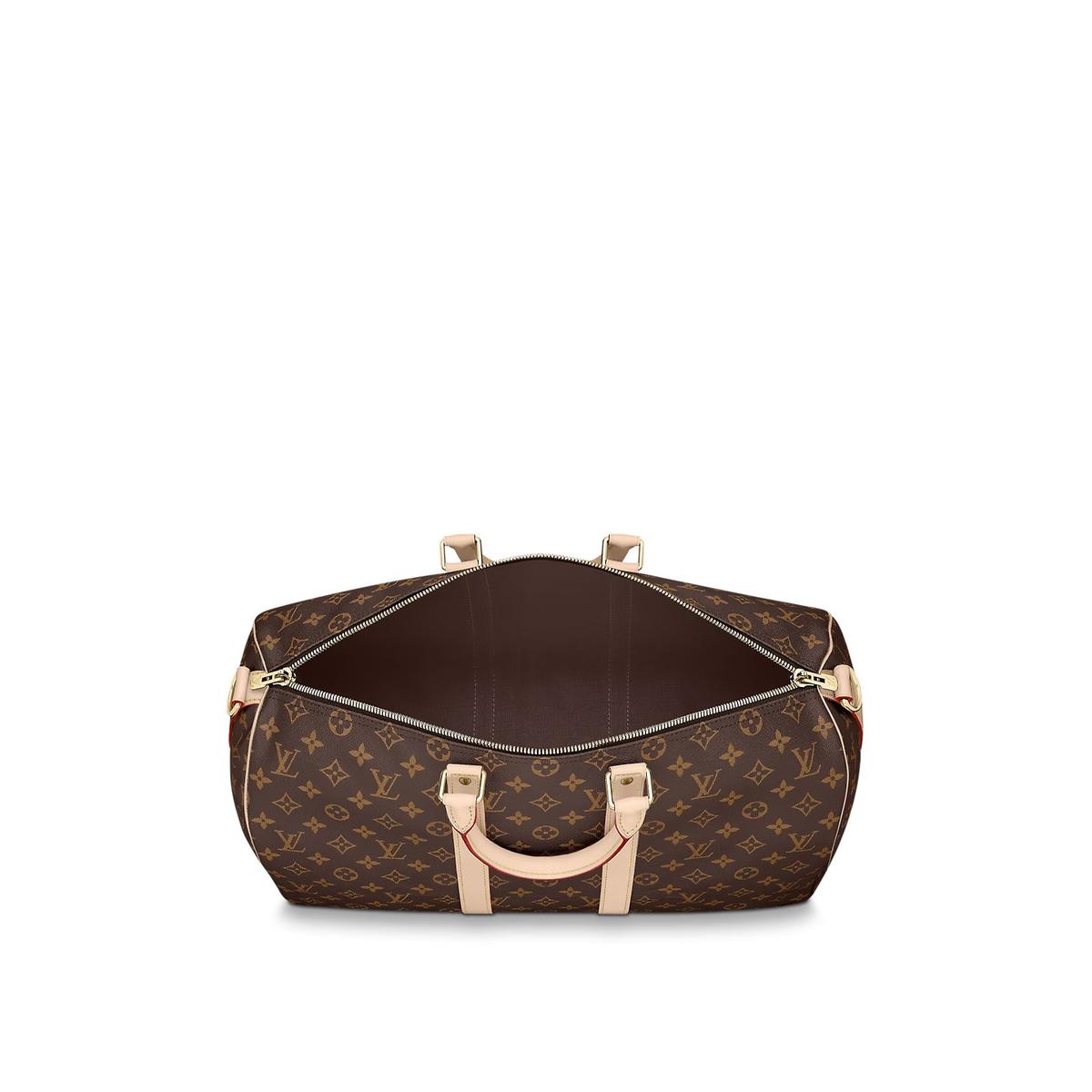 Louis Vuitton Keepall Bandouliere 45 Travel Bag 17.7in/ 45cm Brown Monogram Gold Hardware M41418