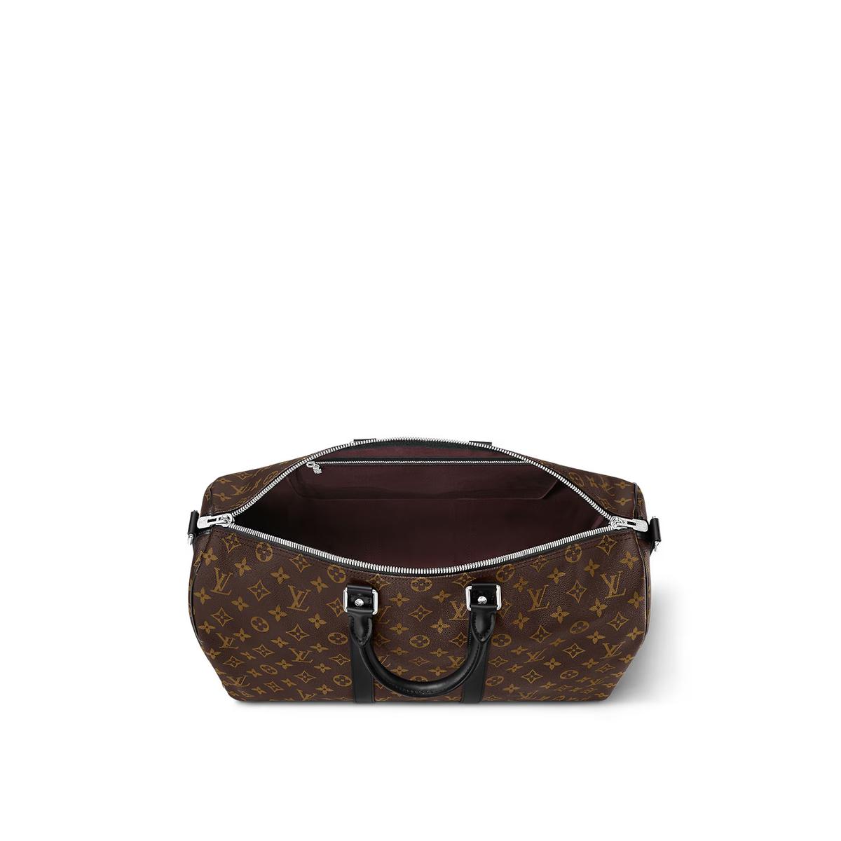 Louis Vuitton Keepall Bandouliere 45 Sac de voyage 17.7in/ 45cm Brown Silver Hardware M56711