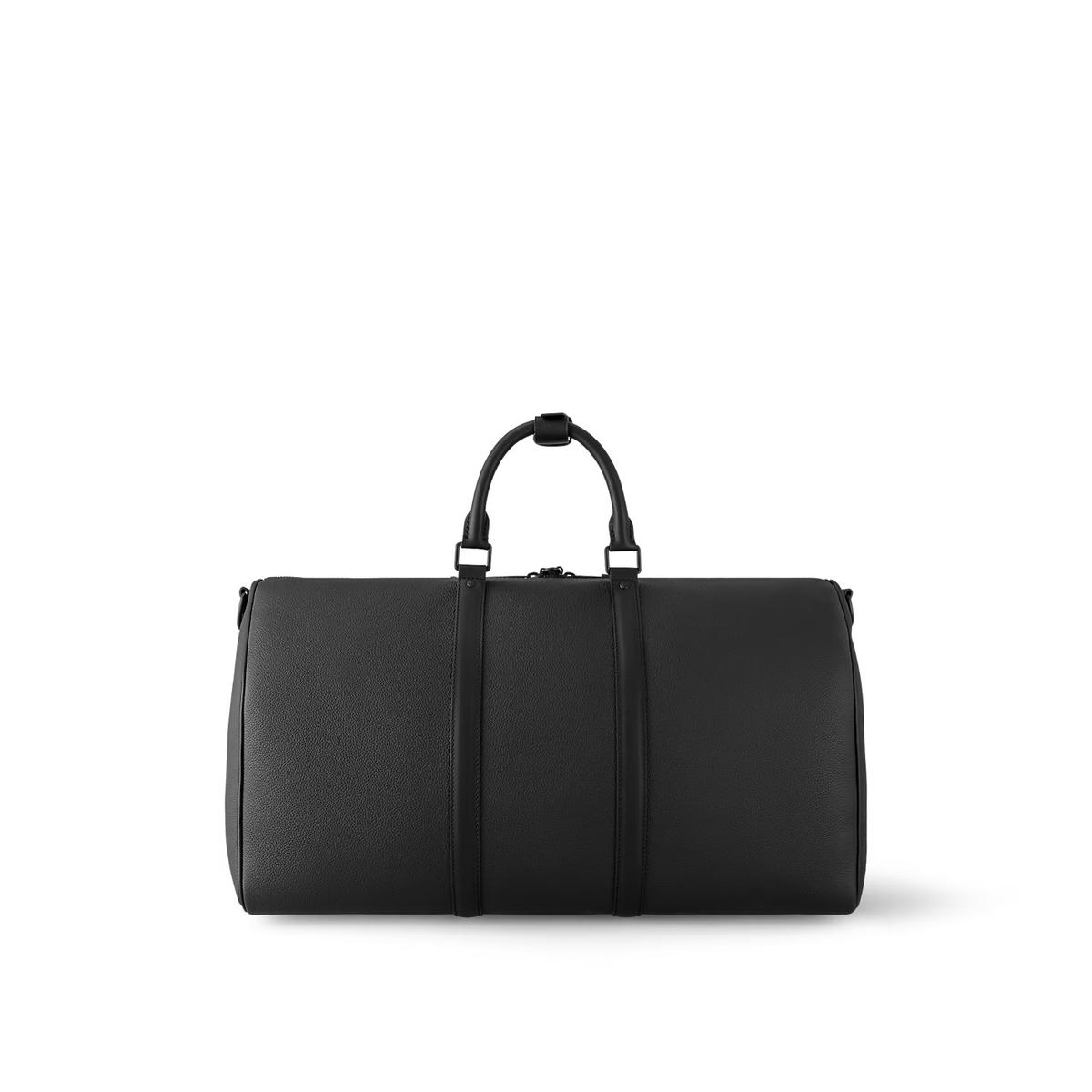 Louis Vuitton Keepall Bandouliere 50 Crossbody Bag 19.7in/ 50cm Black Palladium Hardware pour hommes M21420