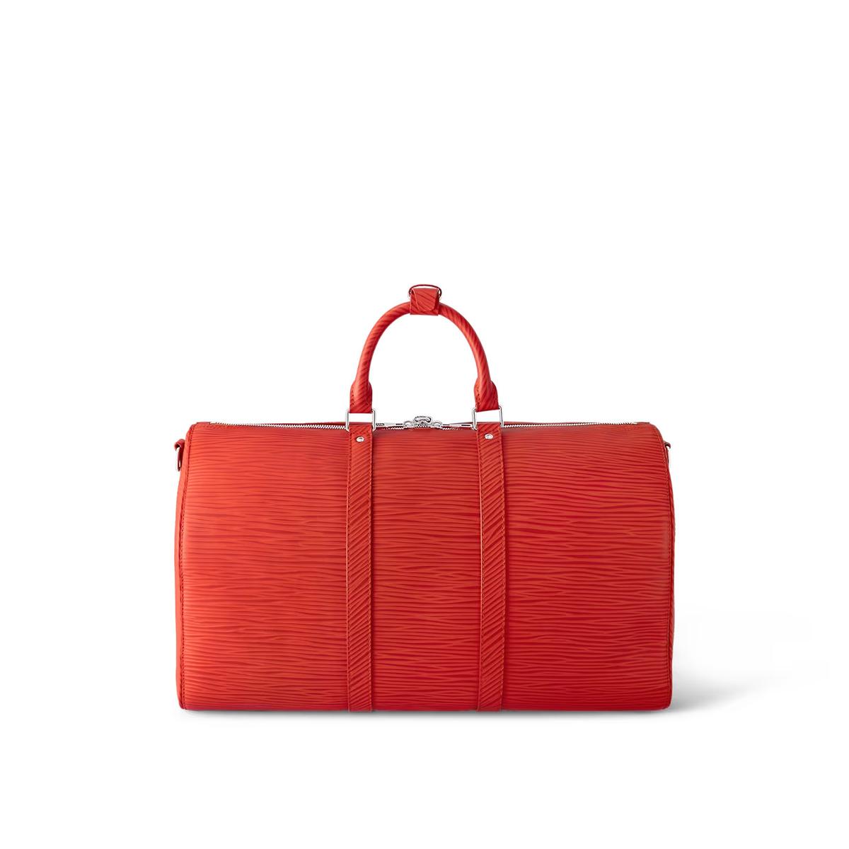 Louis Vuitton Keepall Bandouliere 50 Travel Bag 19.7in/ 50cm Red Palladium Hardware M23721